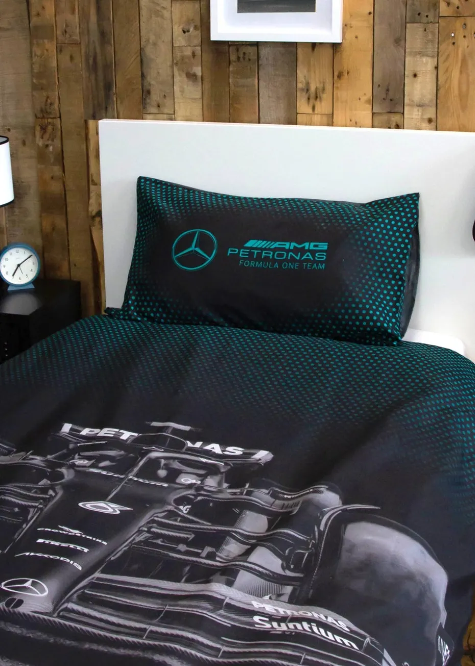 Mercedes Grey Stealth Reversible Polycotton Duvet Set