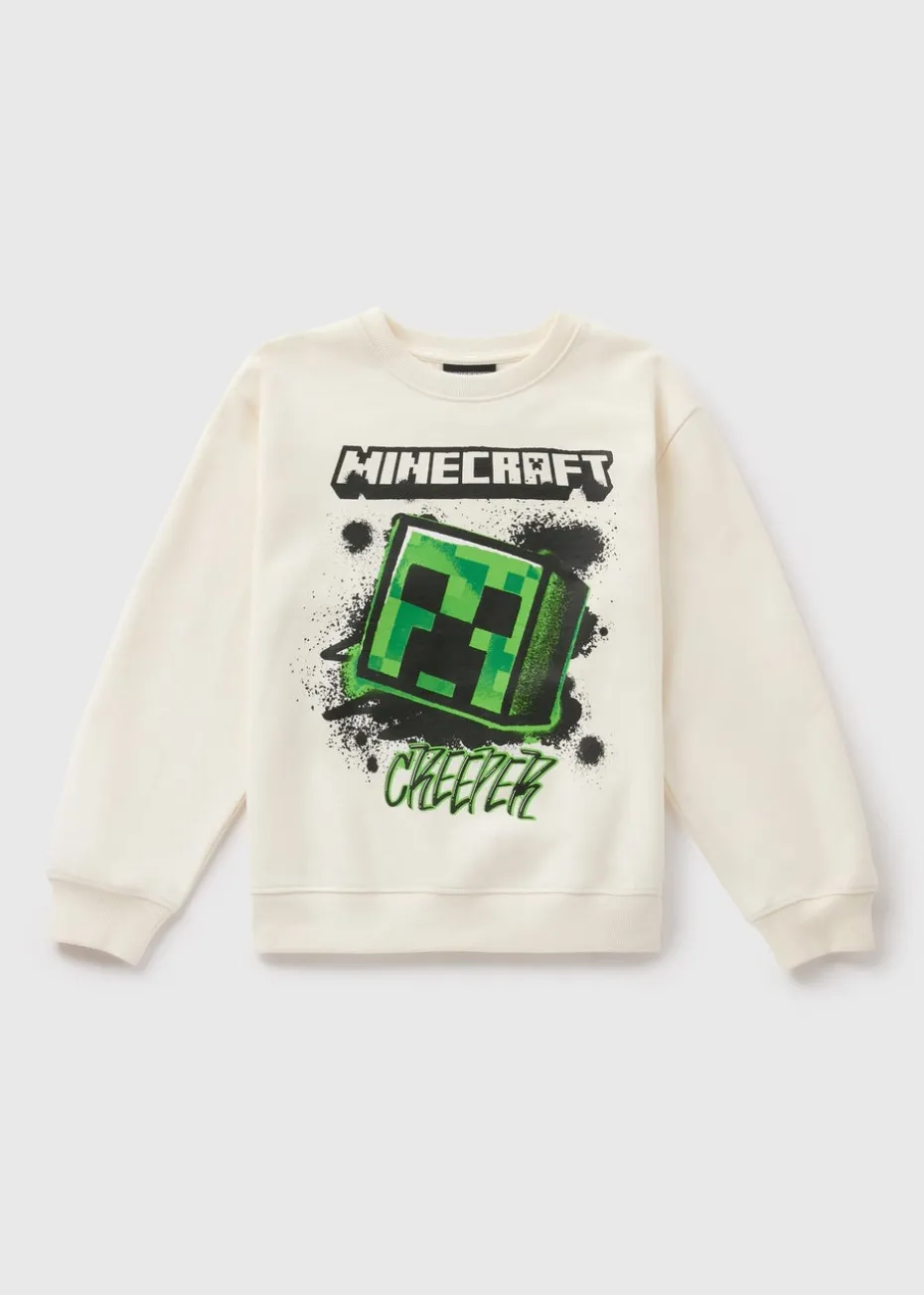 Minecraft Boys Cream Sweatshirt (5-13yrs)