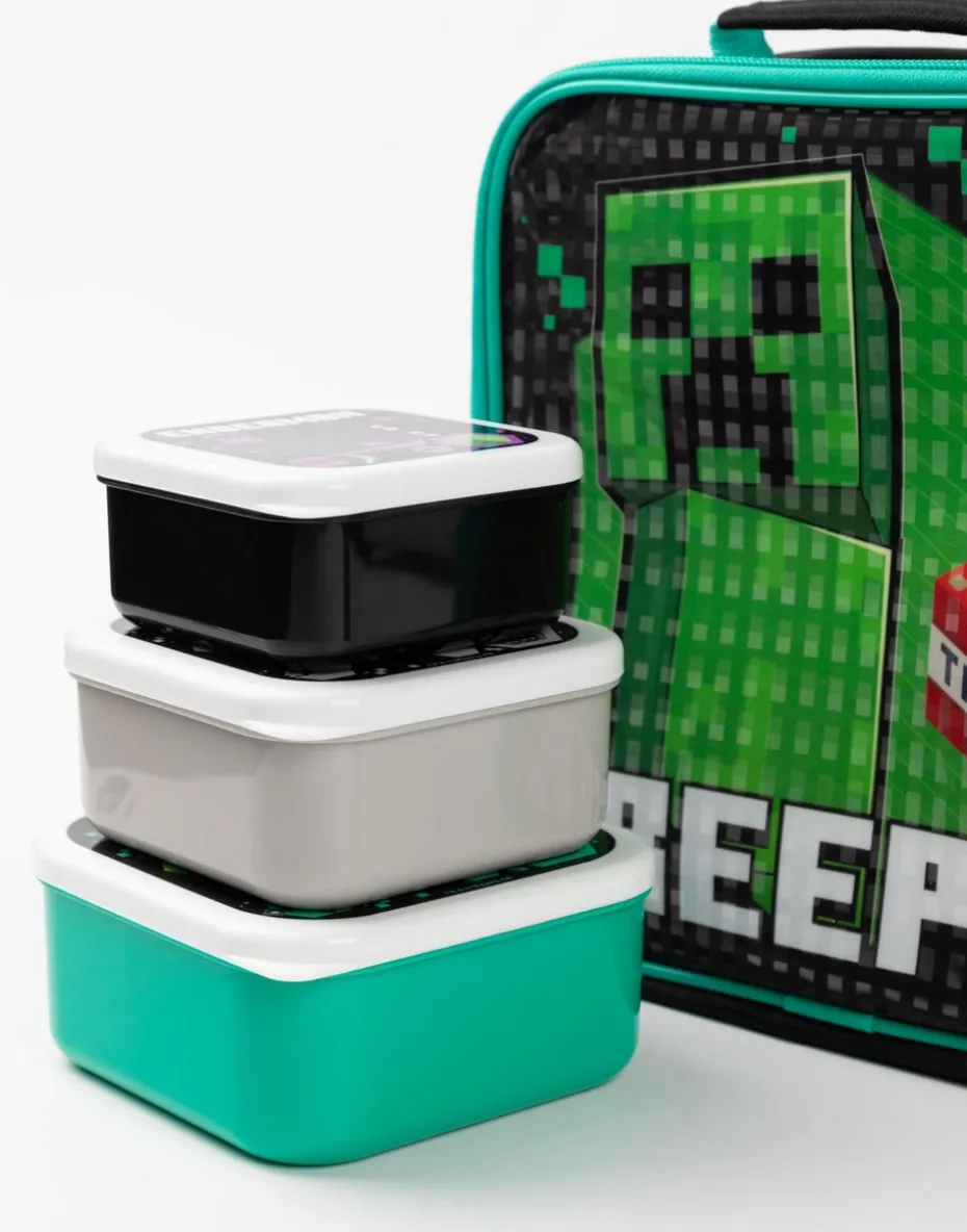 Minecraft Creeper 5 Piece Lunch Bag Set