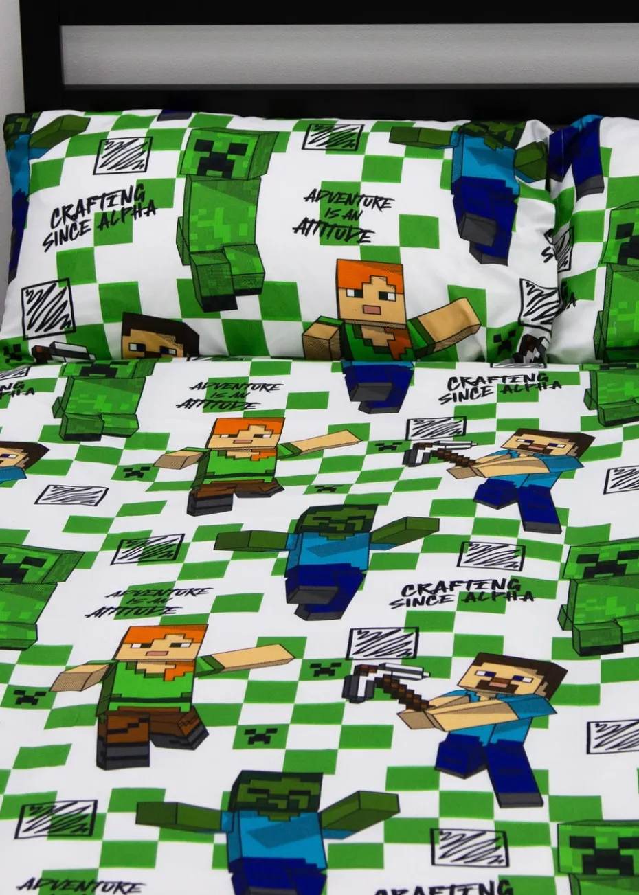 Minecraft Drawn Reversible Duvet Cover Set