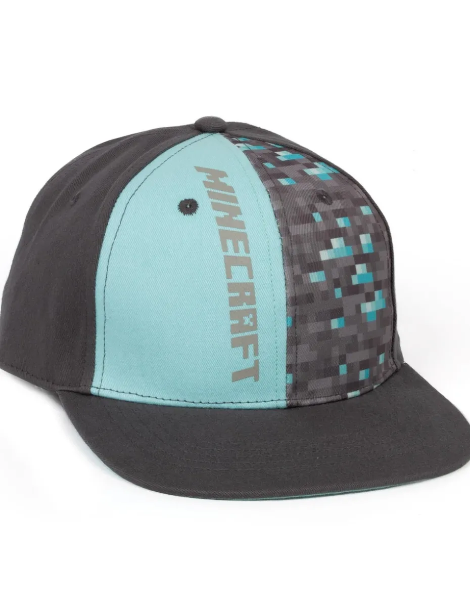 Minecraft Grey Diamond Ore Kids Youth Snapback Cap