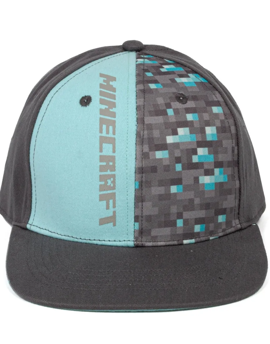 Minecraft Grey Diamond Ore Kids Youth Snapback Cap