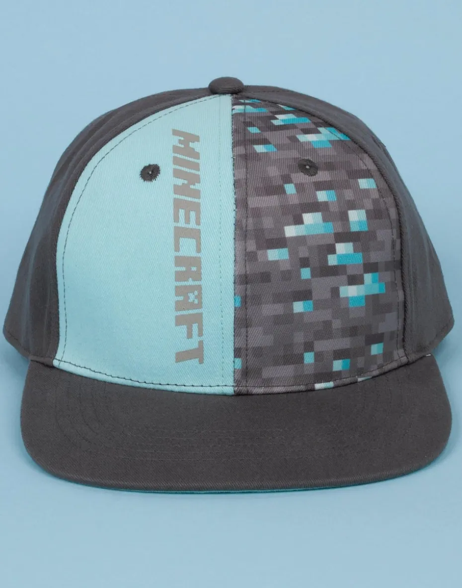 Minecraft Grey Diamond Ore Kids Youth Snapback Cap