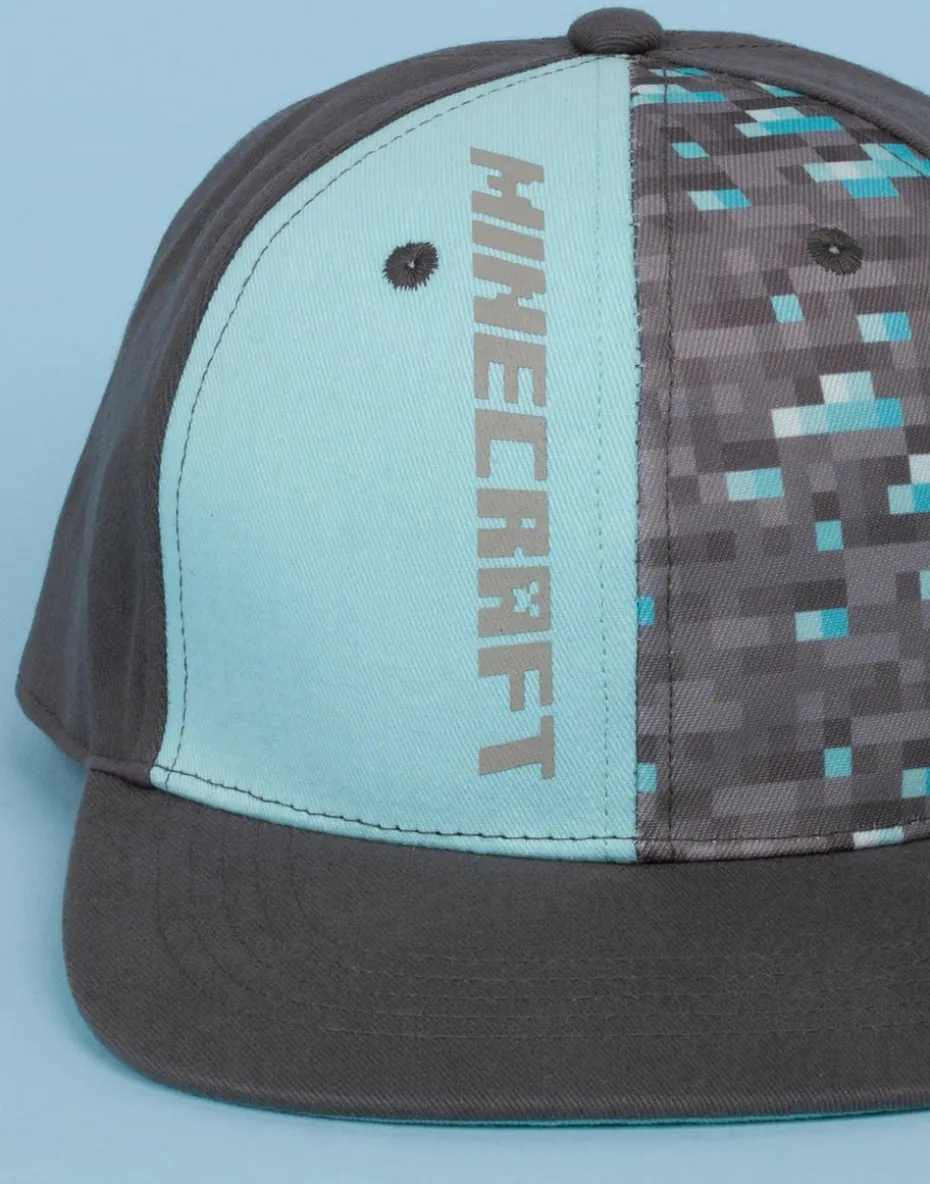 Minecraft Grey Diamond Ore Kids Youth Snapback Cap