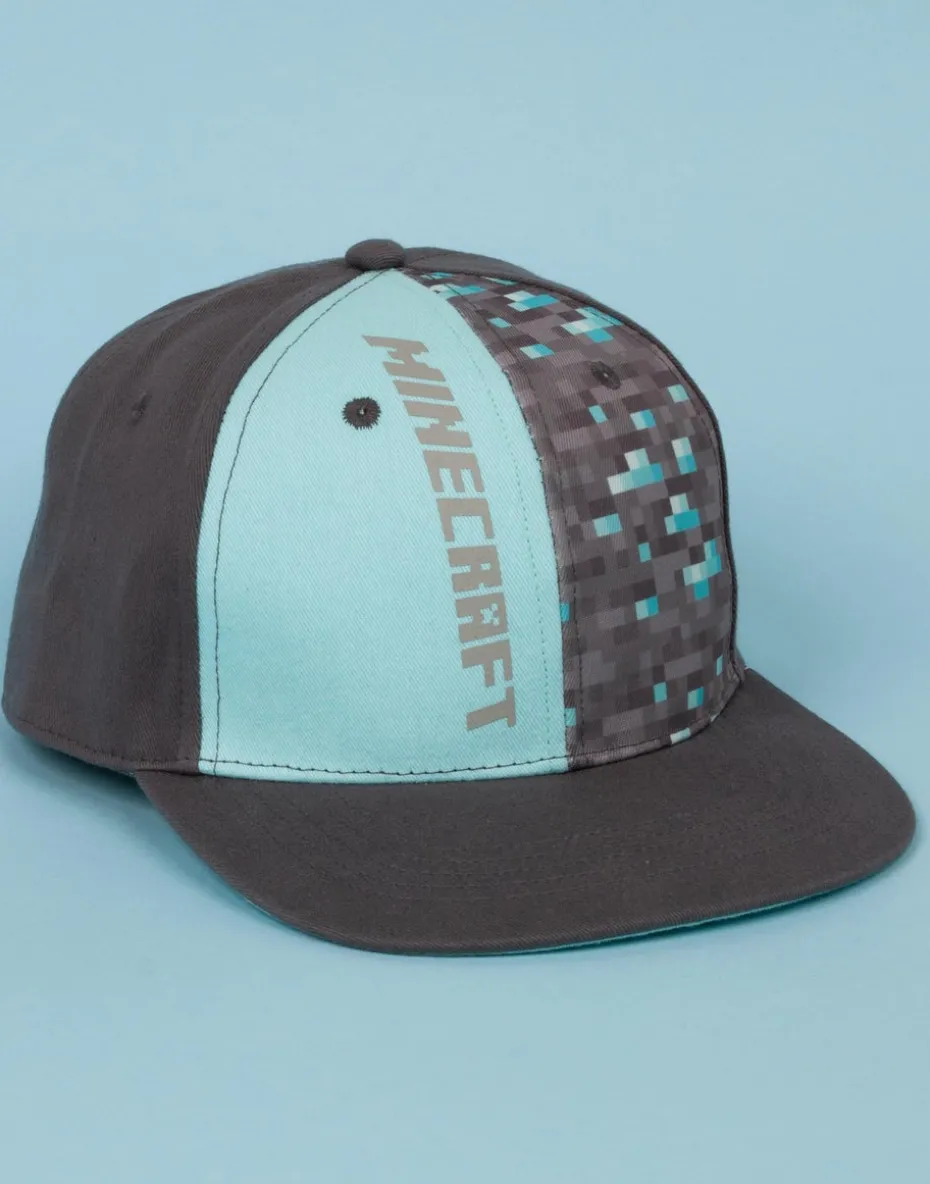 Minecraft Grey Diamond Ore Kids Youth Snapback Cap