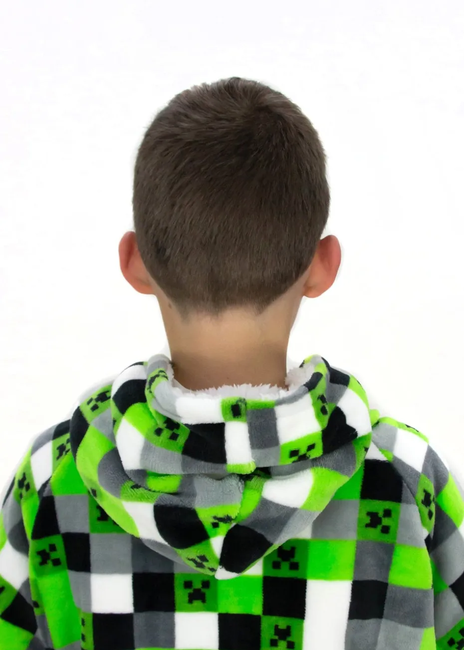 Minecraft Hooded Snuggle Wearable Fleece