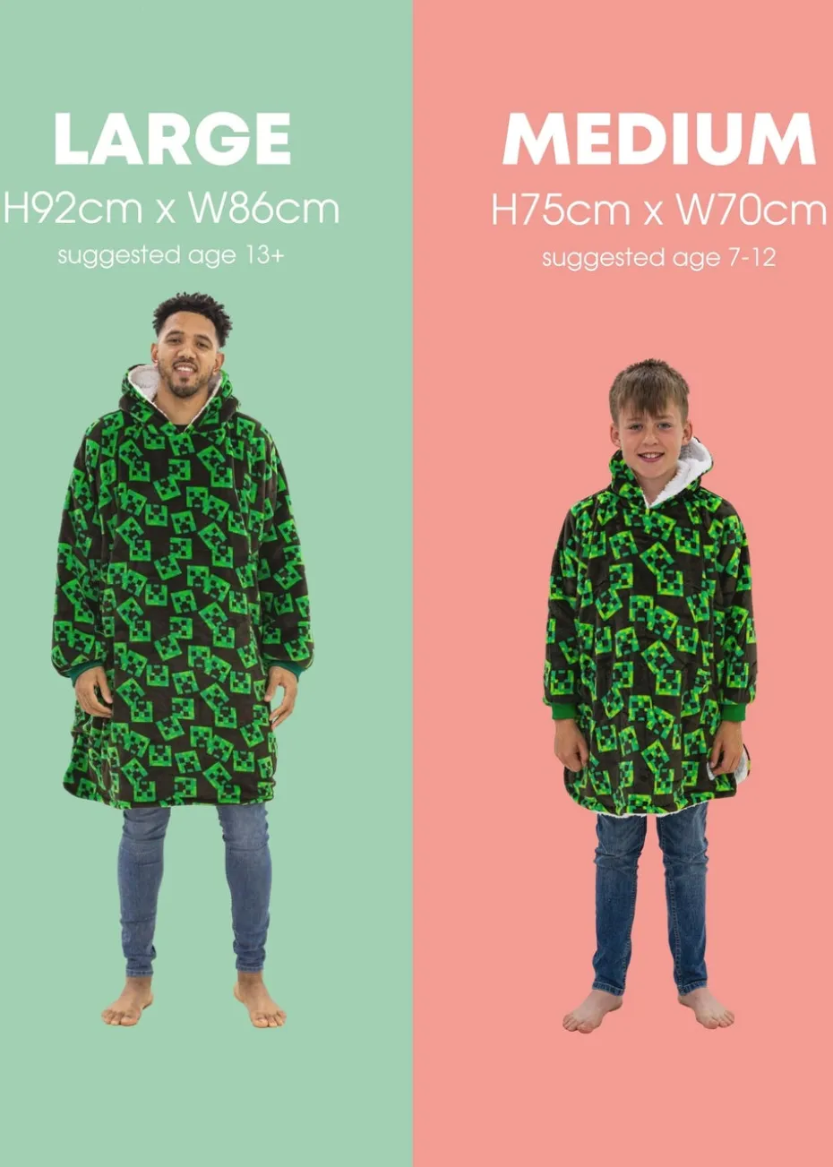 Minecraft Wearable Hooded Sherpa Lined Fleece