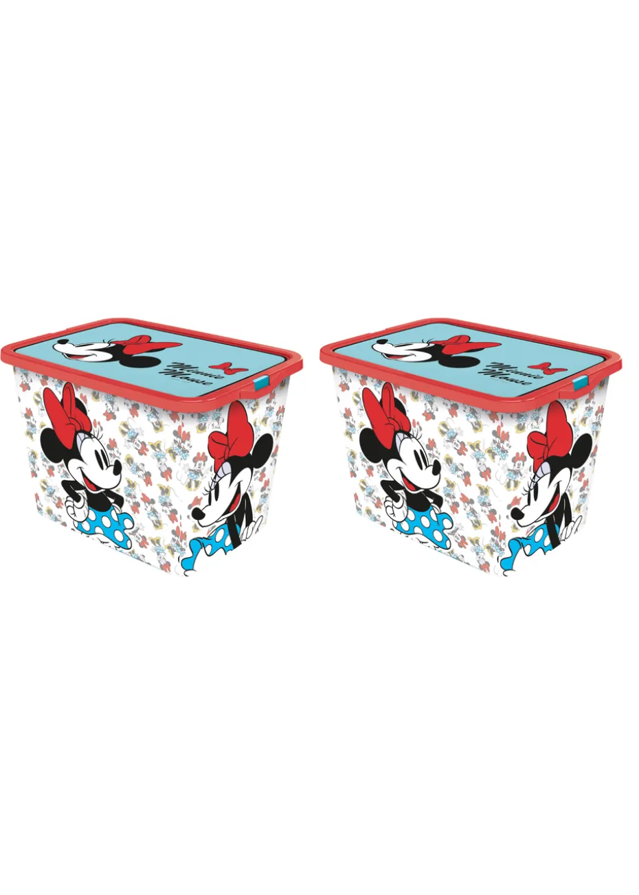 Minnie Mouse Storage Boxes 23L - Set of 2