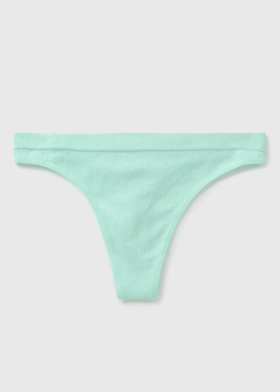 Mint Seamless Thong Knickers