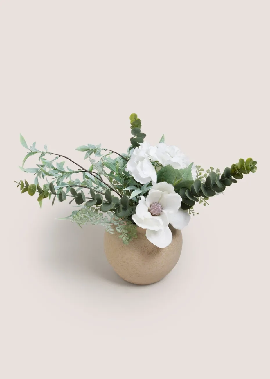 Mixed Flowers In Grey Pot