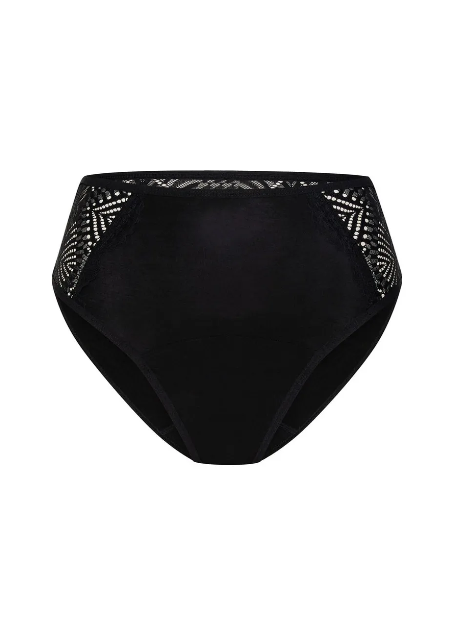 ModiBodi Black Moderate/Heavy Period French Cut Pants