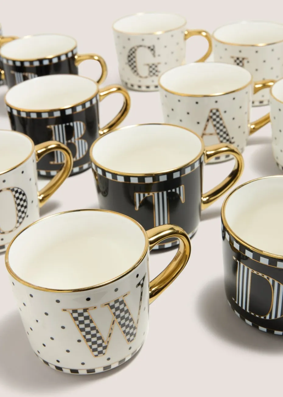 Mono Alphabet Mugs