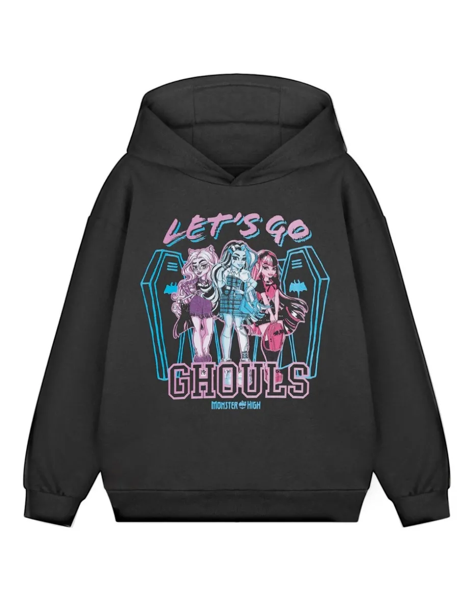 Monster High Let's Go Ghouls Kids Black Hoodie (3-14 years)