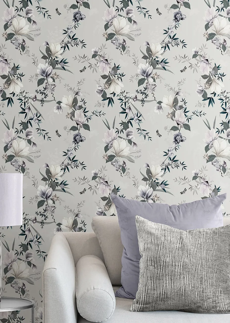 Muriva Lipsy Lotus Wallpaper