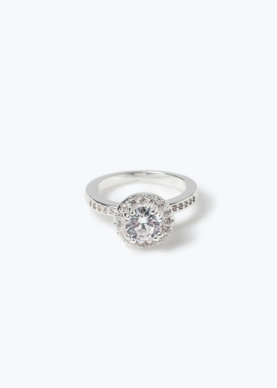 Muse Silver Cubic Zirconia Ring
