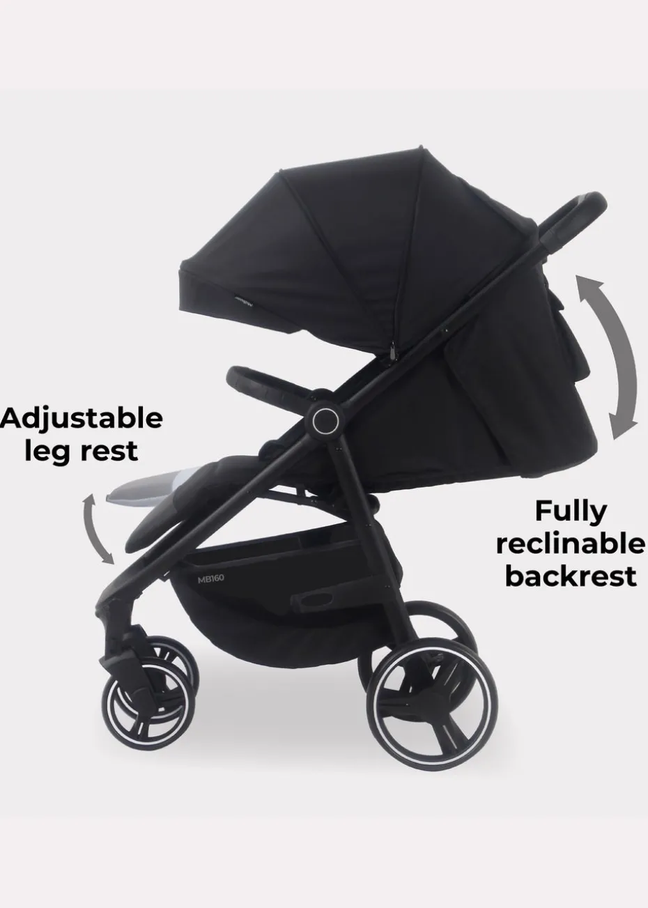 My Babiie Black Leopard Print Dani Dyer Pushchair