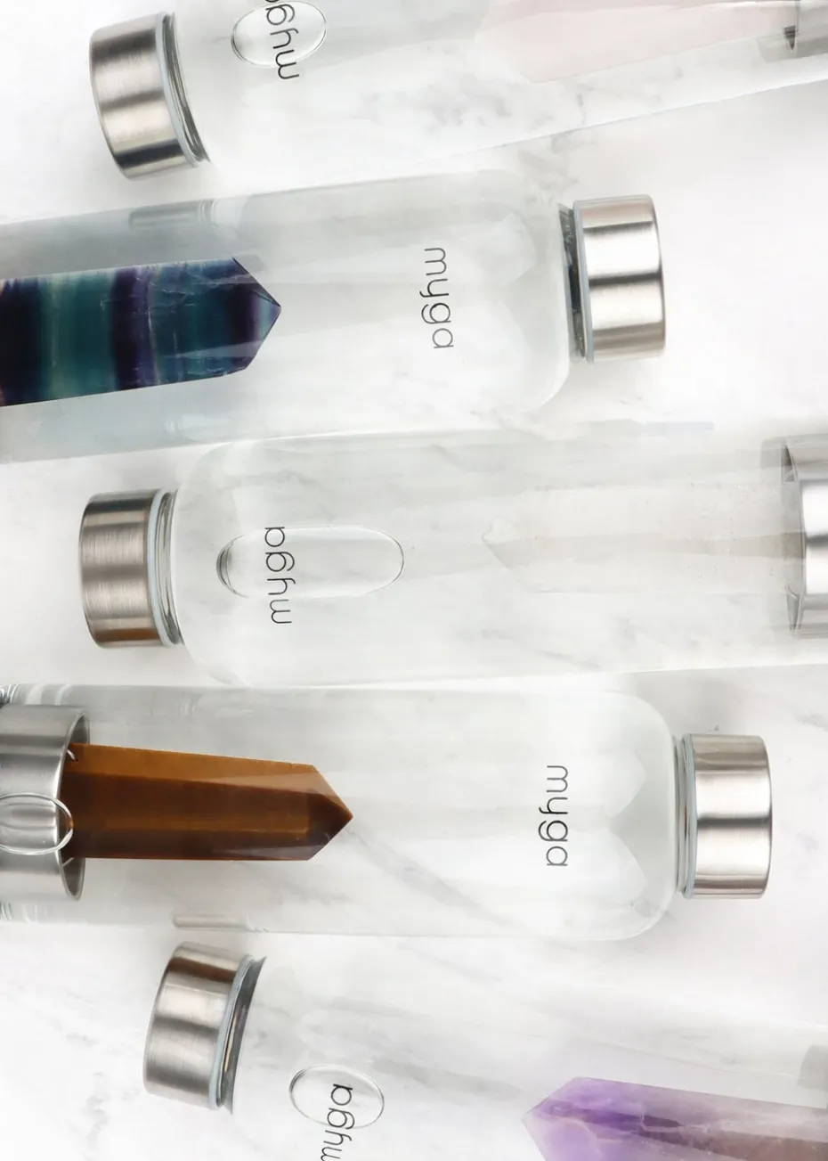 Myga Amethyst Crystal Water Bottle