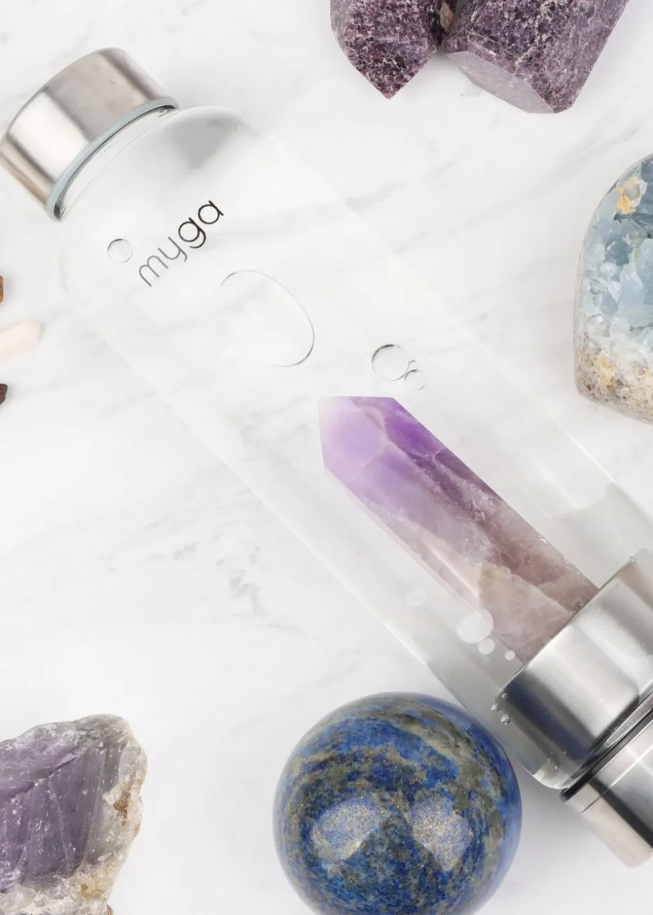 Myga Amethyst Crystal Water Bottle