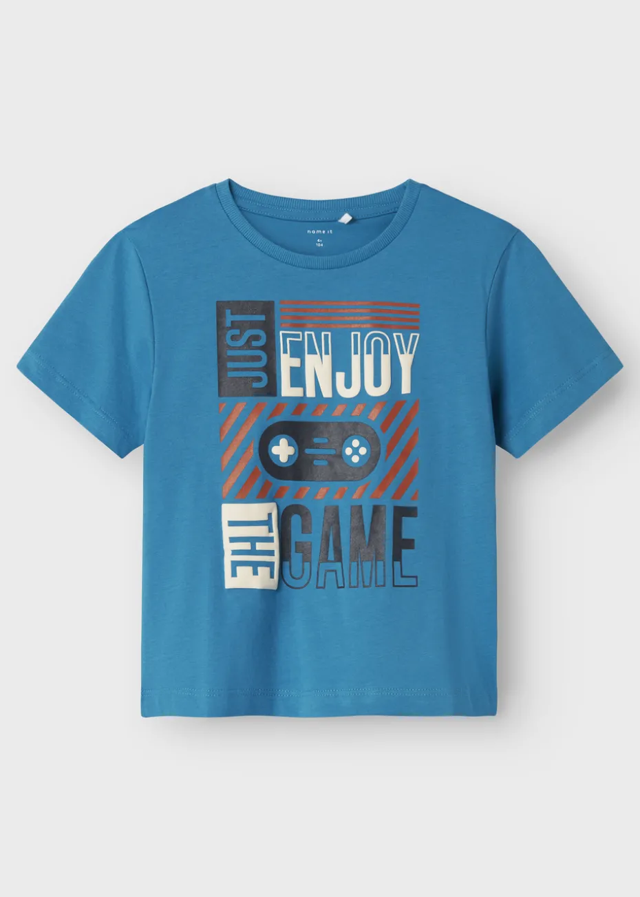 Name It Boys Blue Game T-Shirt (9mths-5yrs)