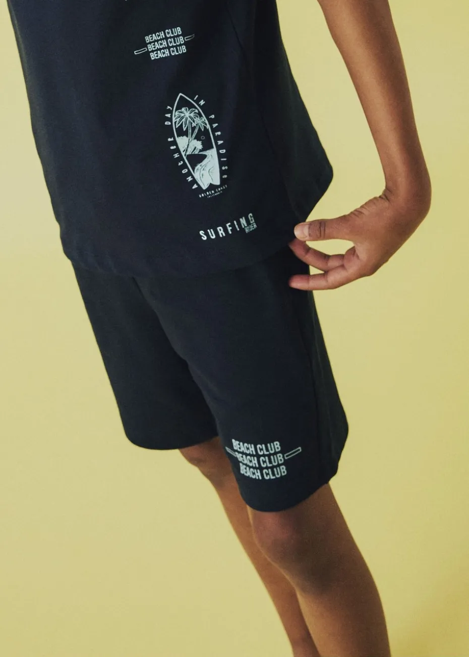Name It Boys Navy Beach Club Jersey Shorts (7-12yrs)