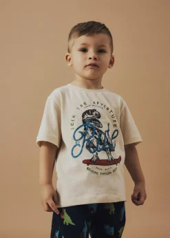 Name It Cream Dino T-Shirt (9mths-5yrs)