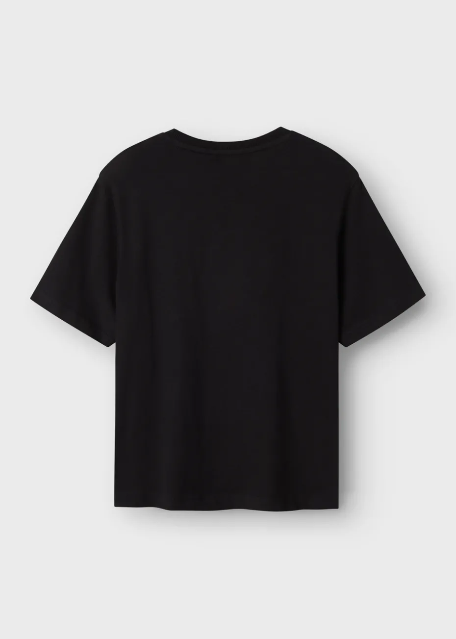 Name It Girls Black Leopard T-Shirt (6-12yrs)