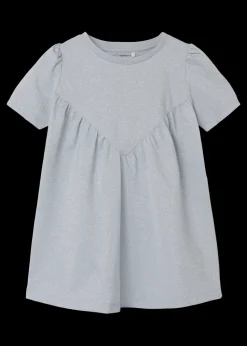 Name It Girls Blue Sparkle Smock Dress (9mths-5yrs)