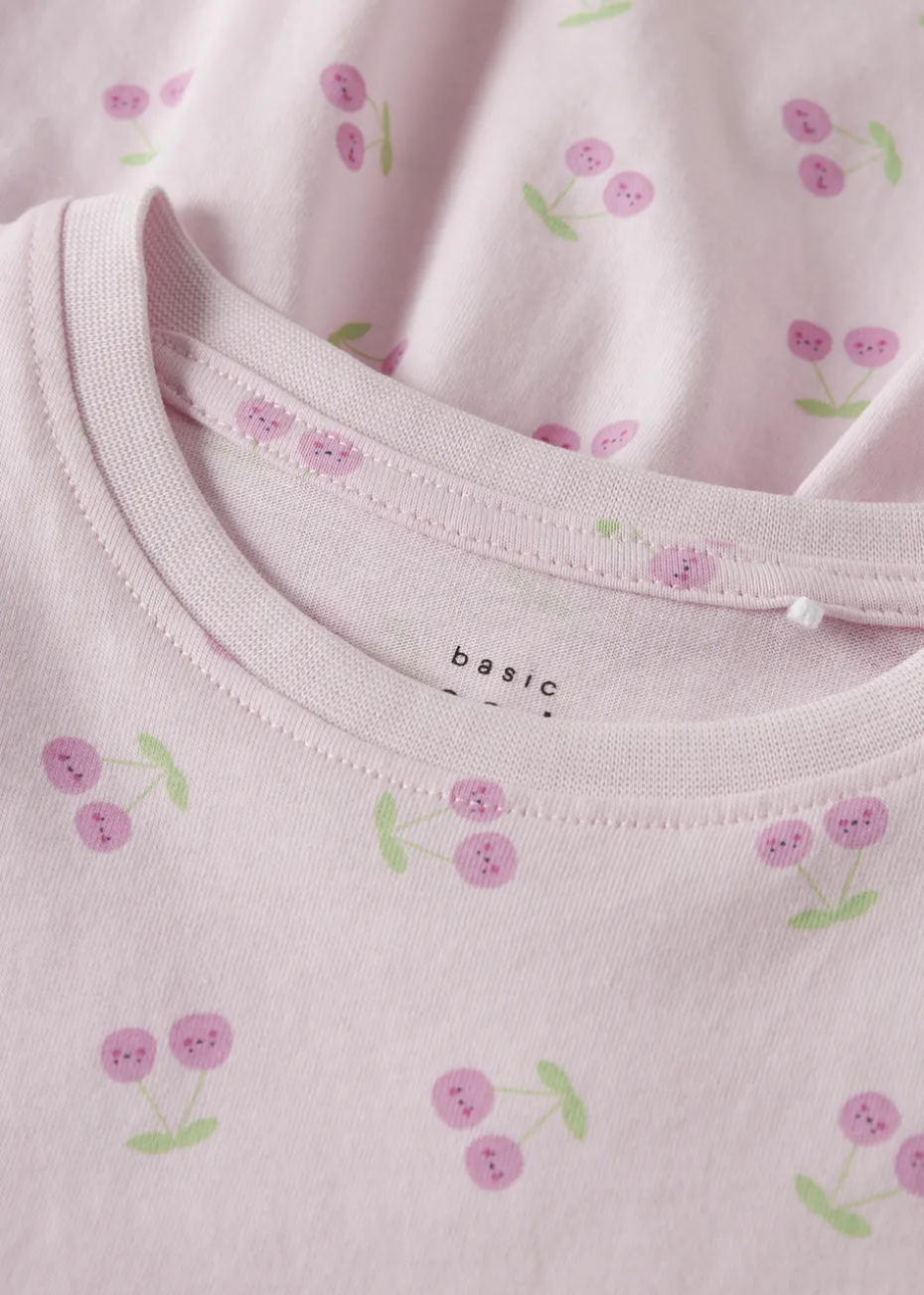Name It Girls Pink Cherry Smock Dress (1.5-7yrs)