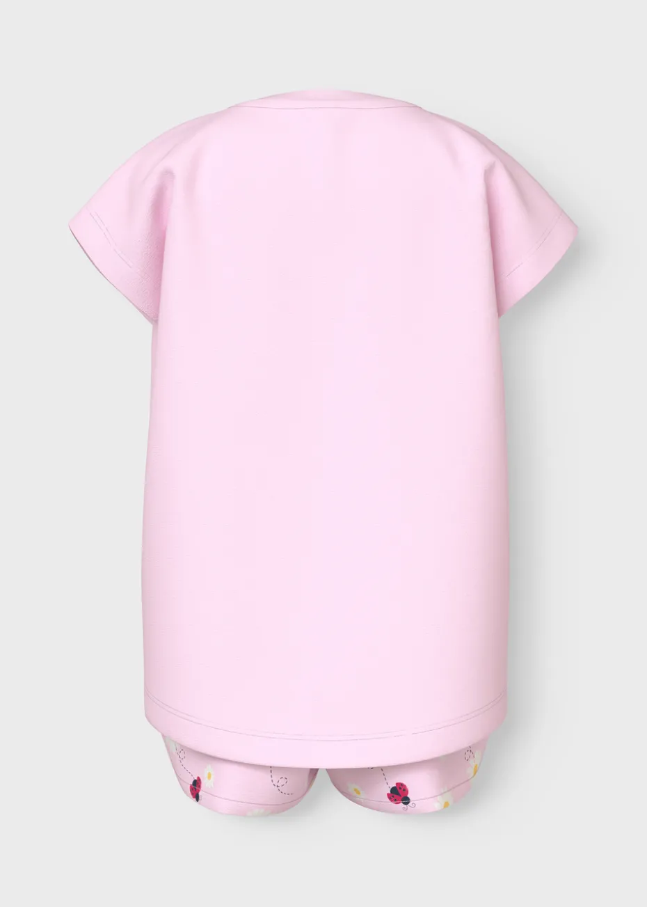 Name It Girls Pink Daisy Top & Short Set (1.5-7yrs)