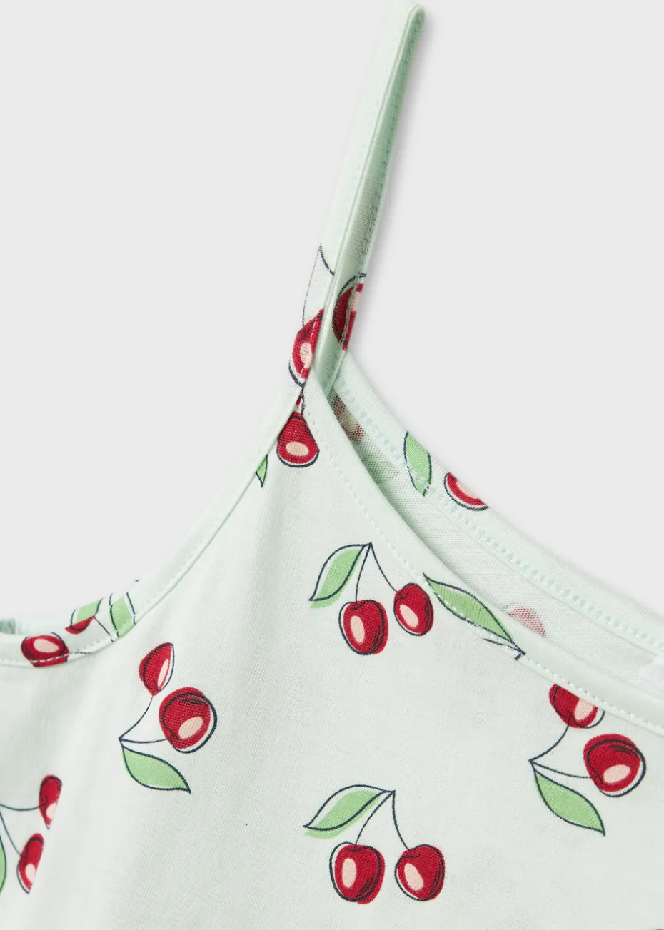 Name It Girls White Cherry Playsuit (6-12yrs)