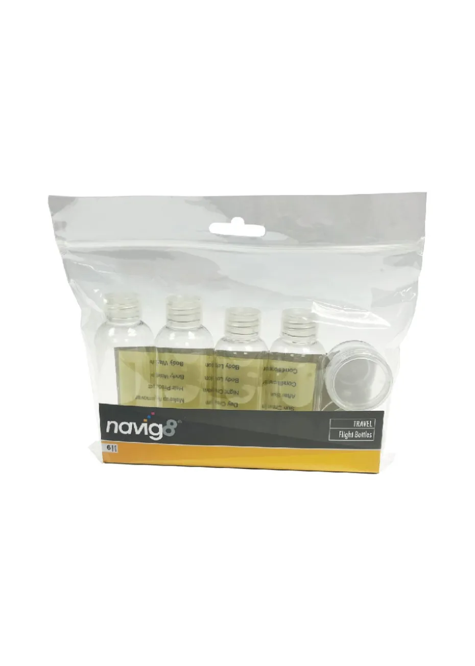Navig8 6 Pack Flight Travel Bottles (17.5cm x 21cm x 4cm)