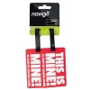 Navig8 Red Slogan Luggage Tags (8cm x 8cm)
