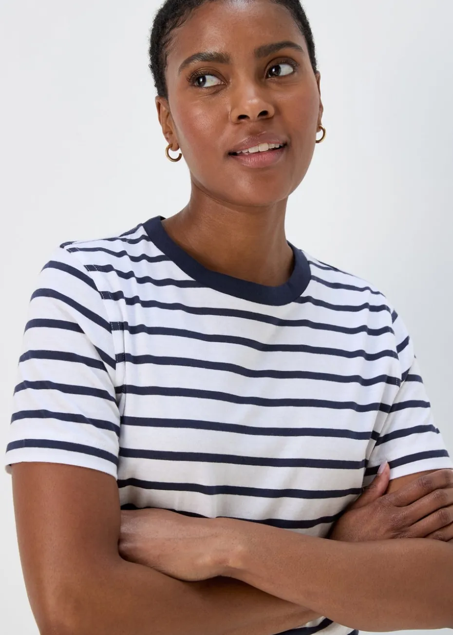 Navy & White Modern Stripe T-Shirt