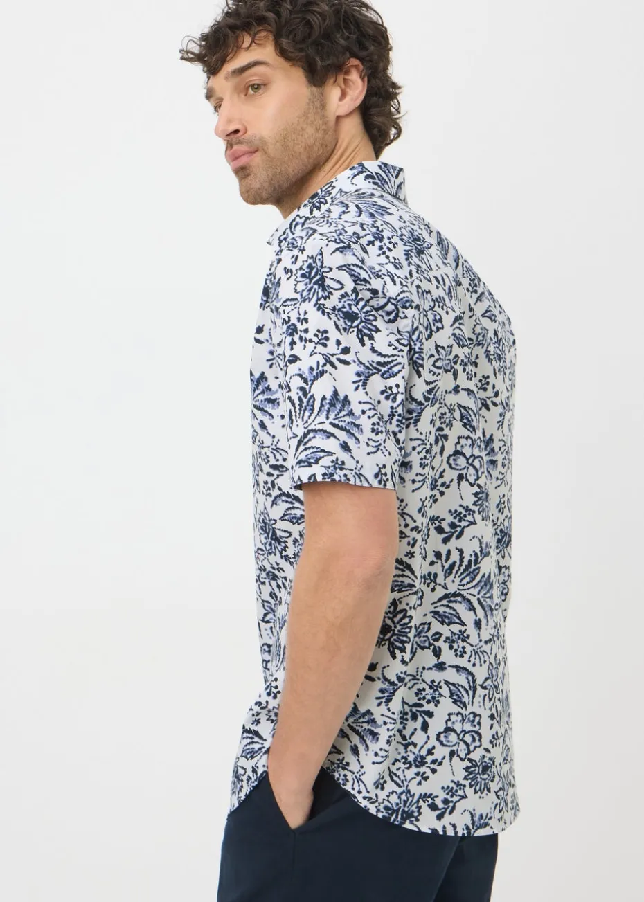 Navy Floral Vine Shirt