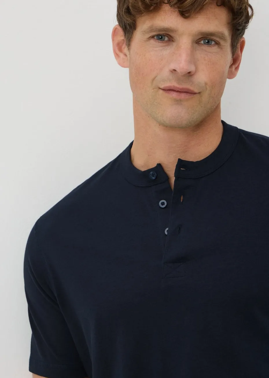 Navy Grandad T-Shirt