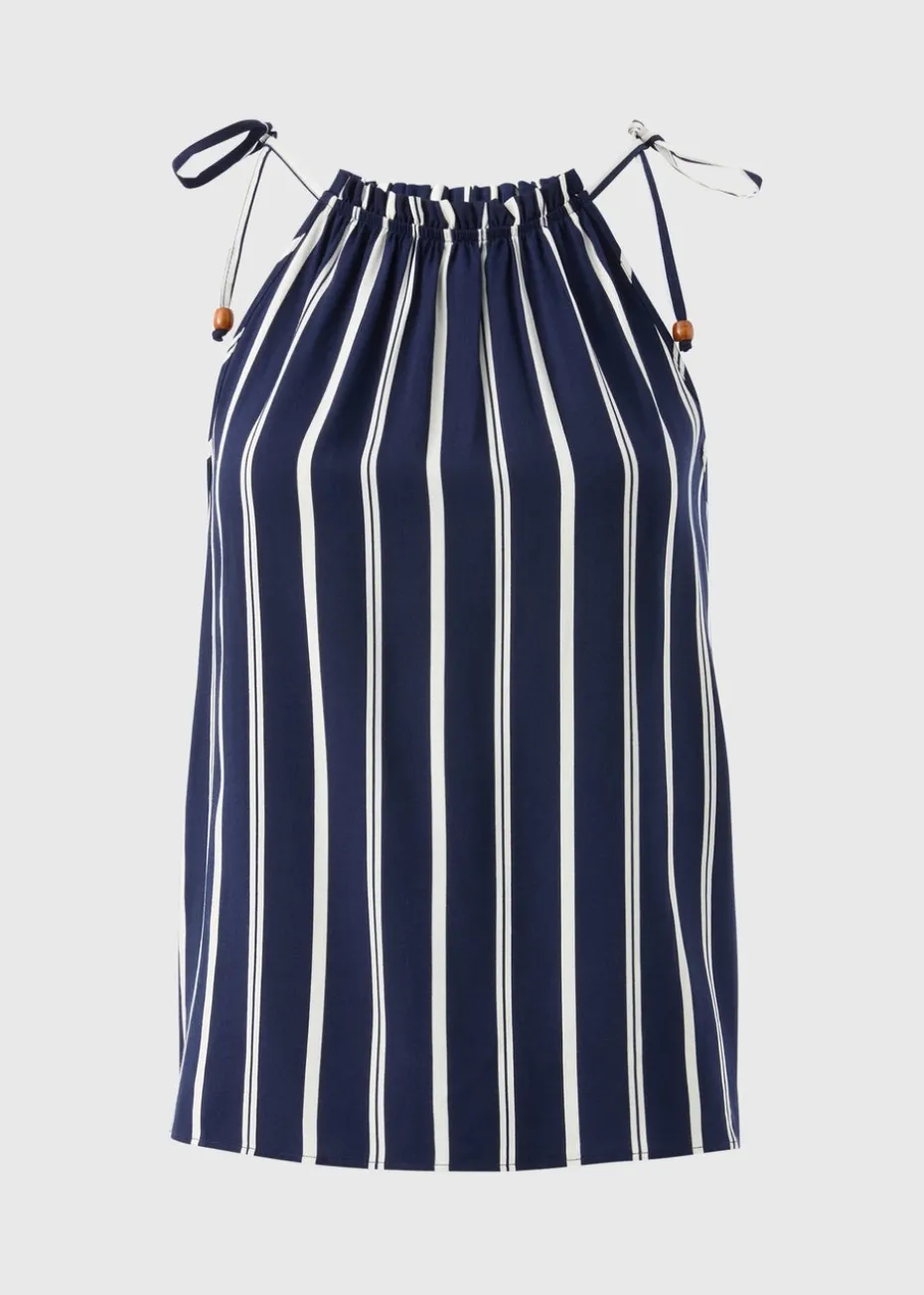 Navy Stripe Cami Top