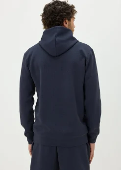 Navy Textured Hoodie