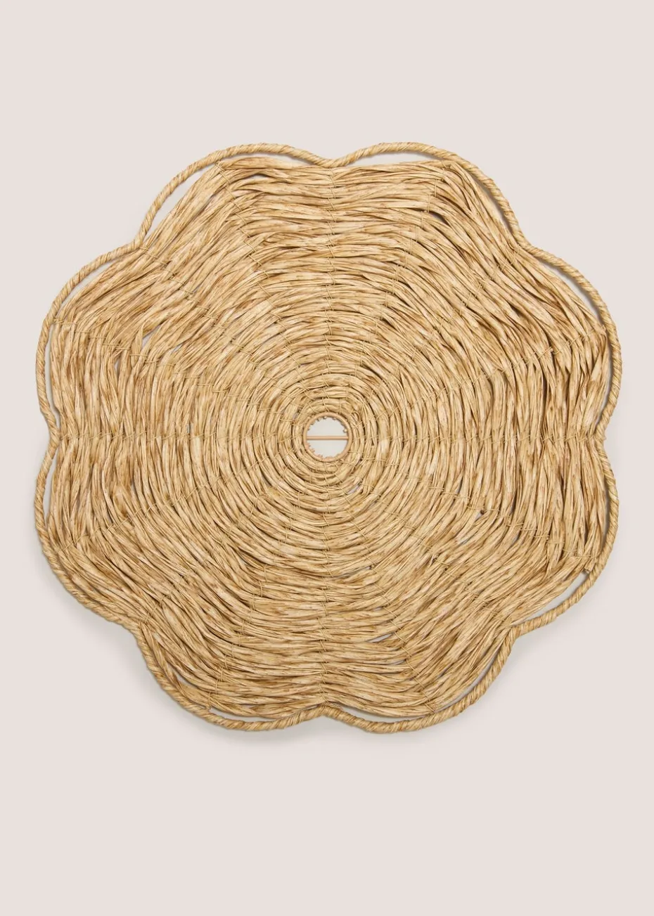 Neutral Daisy Shaped Woven Matt