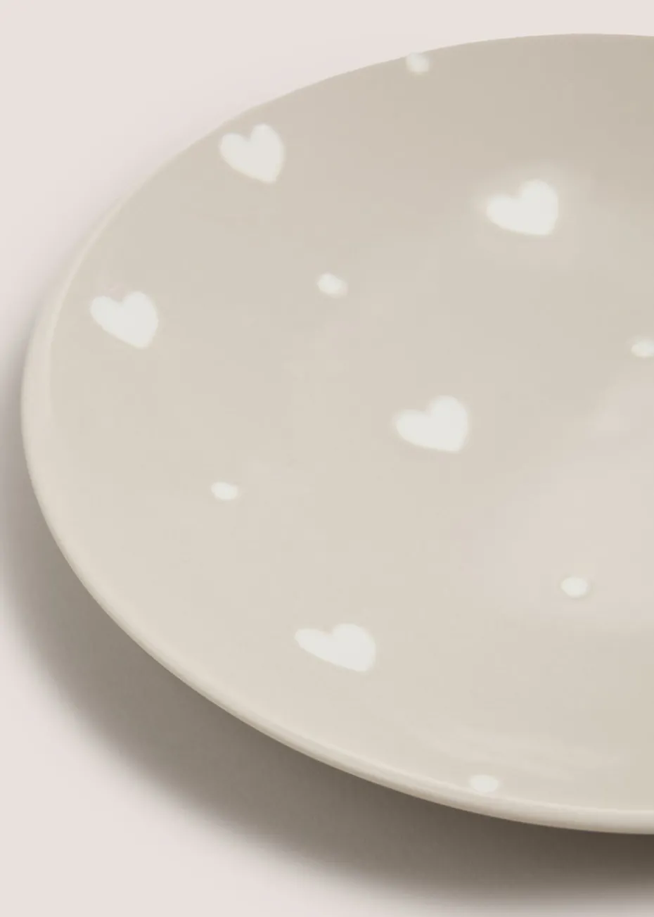 Neutral Heart Tea Tray