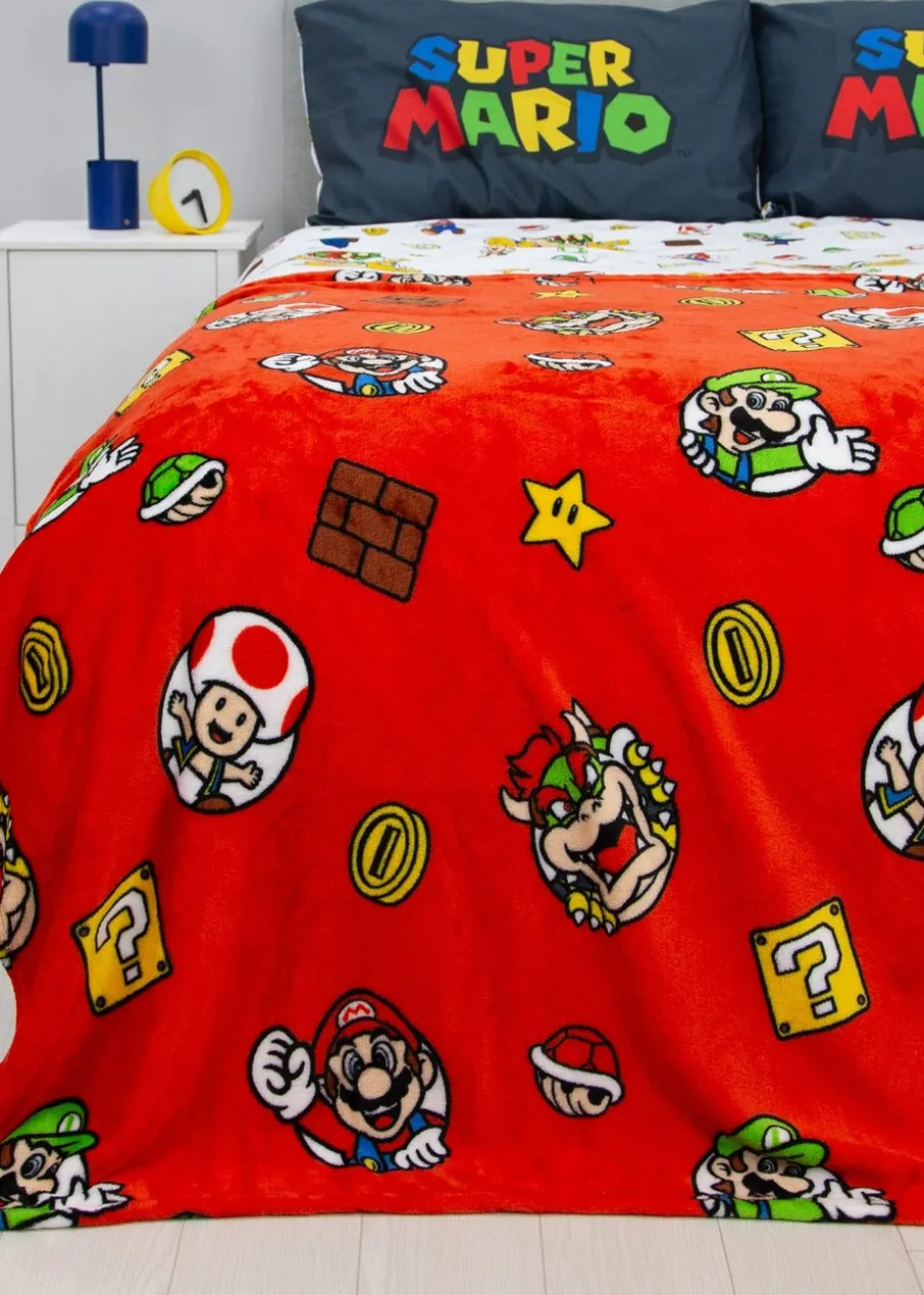 Nintendo Red Here We Go Fleece Throw