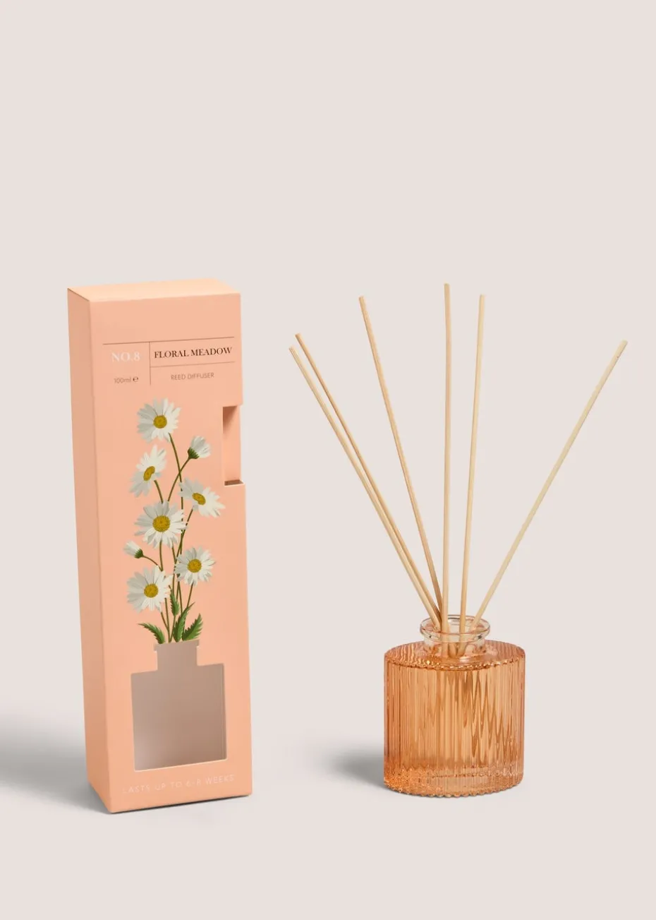 Orange Floral Meadow Cottage Candle