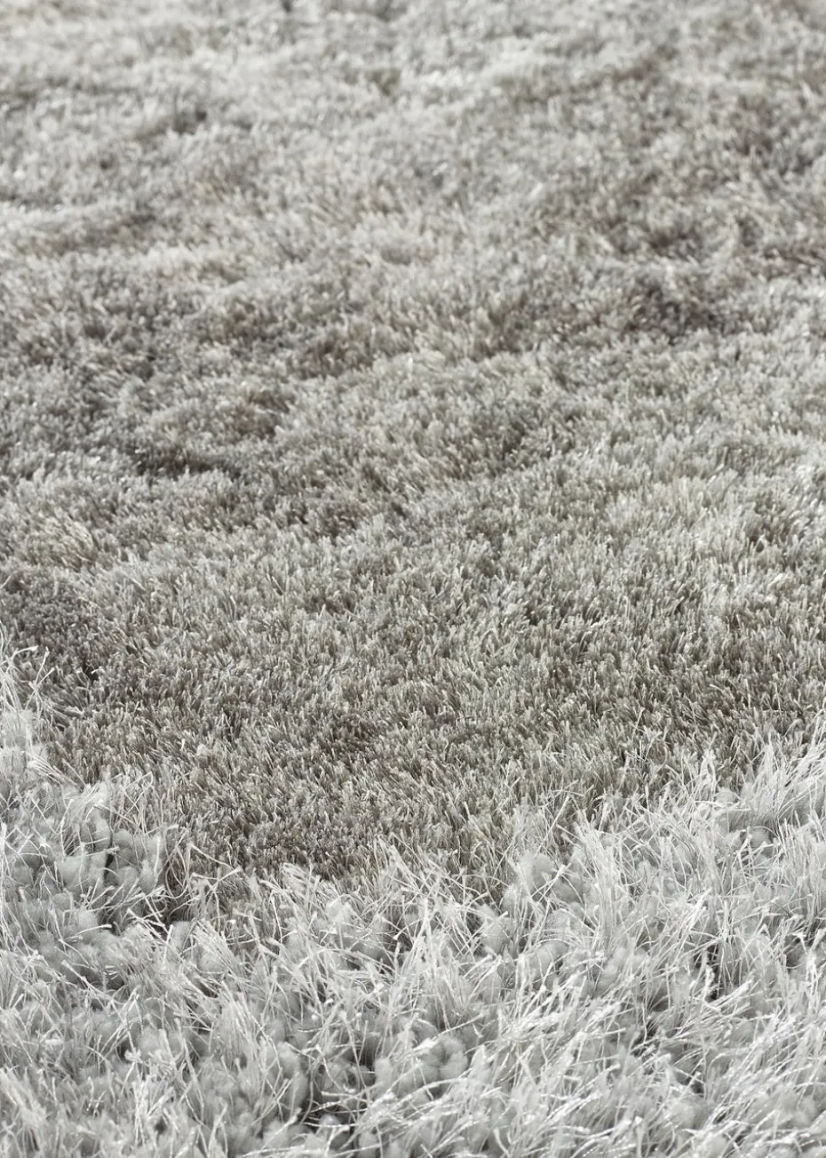 Origins Silver Shimmer Shaggy Border Rug