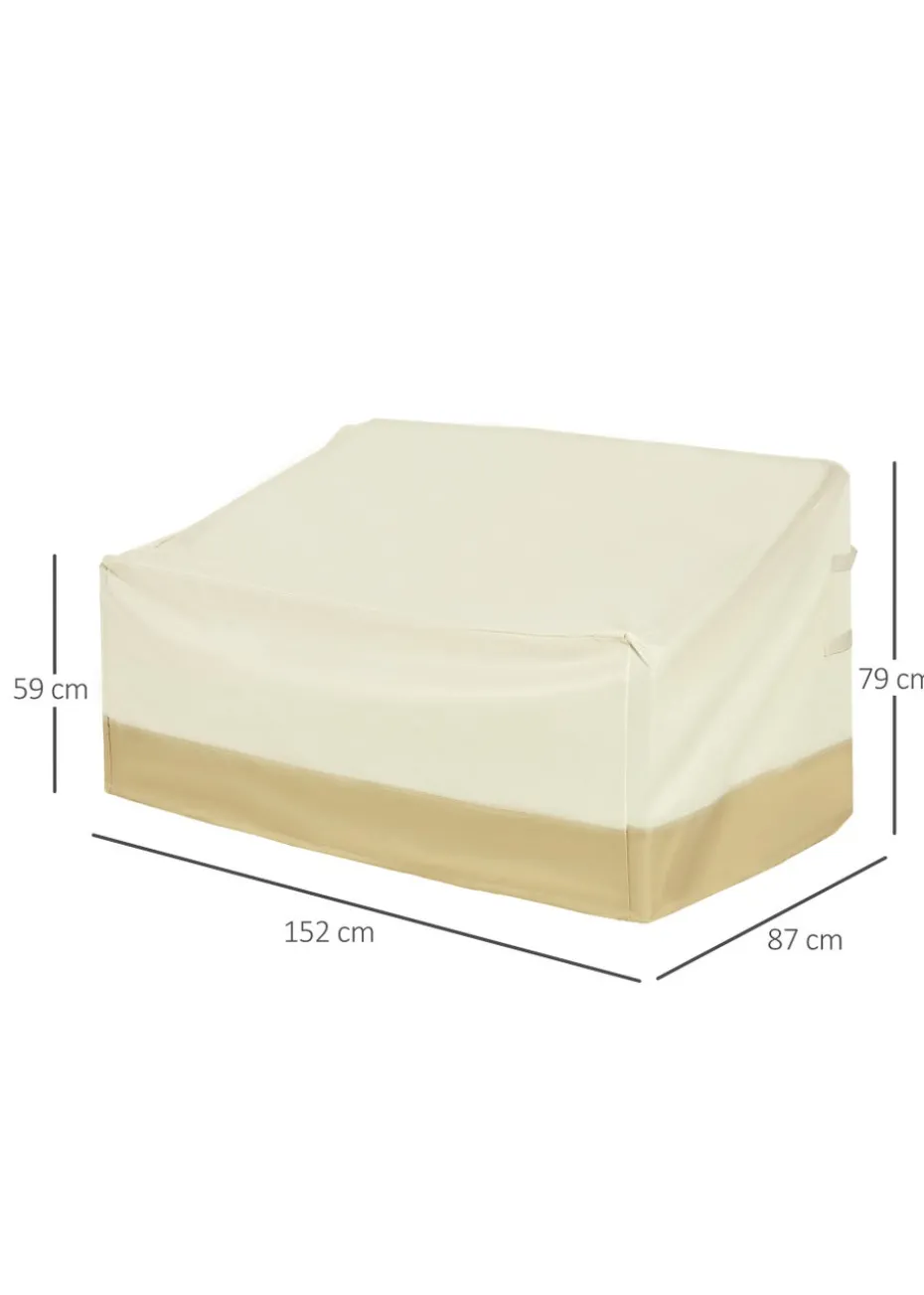 Outsunny 600D Oxford Cloth Furniture Cover 3 Seat Rattan Chair Protector Waterproof L152 x W87 x H58-79cm