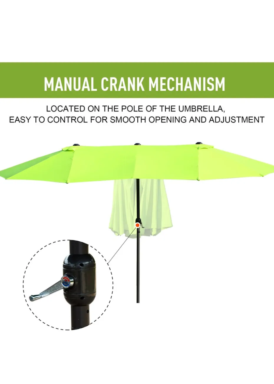 Outsunny Double-Sided Garden Parasol (4.6m) - NO BASE