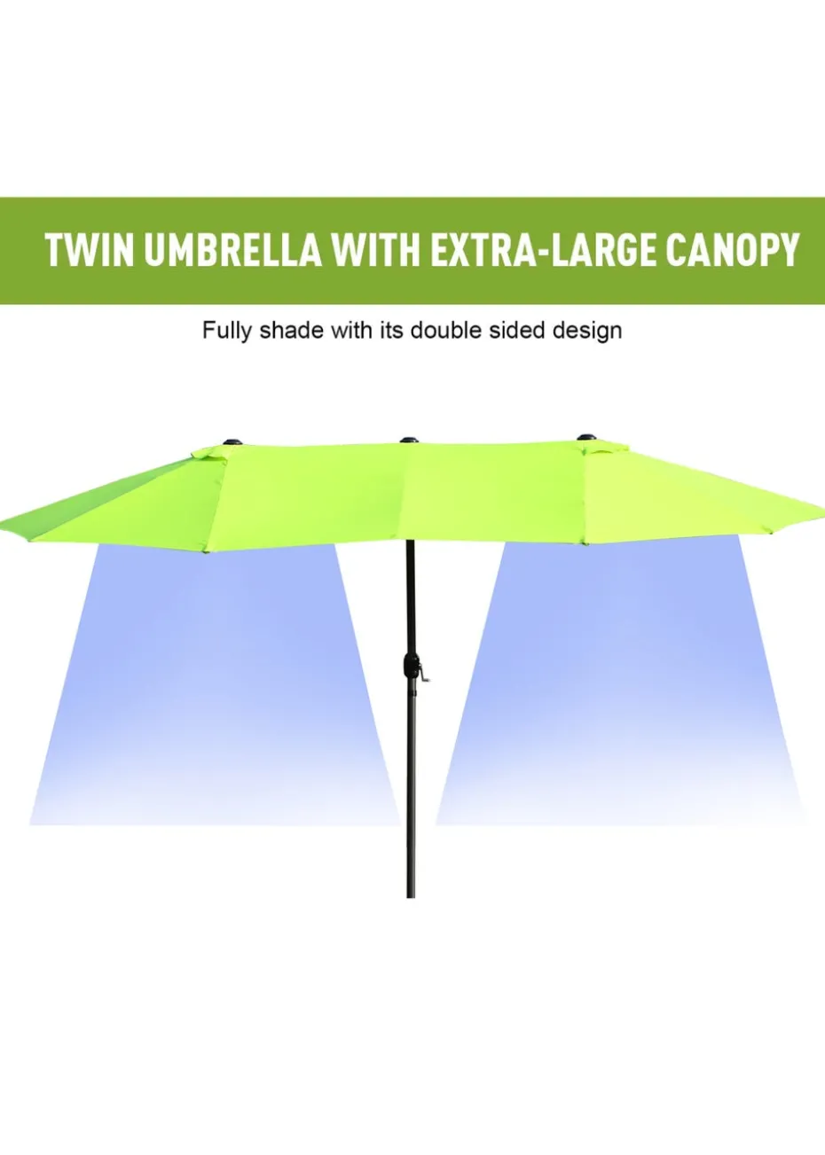 Outsunny Double-Sided Garden Parasol (4.6m) - NO BASE
