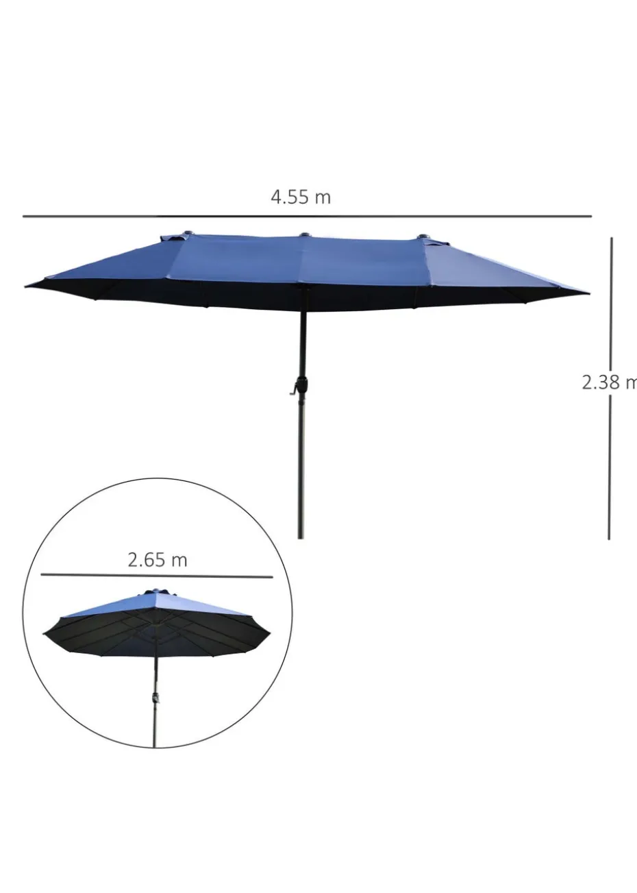 Outsunny Double-Sided Garden Parasol (4.6m) - NO BASE