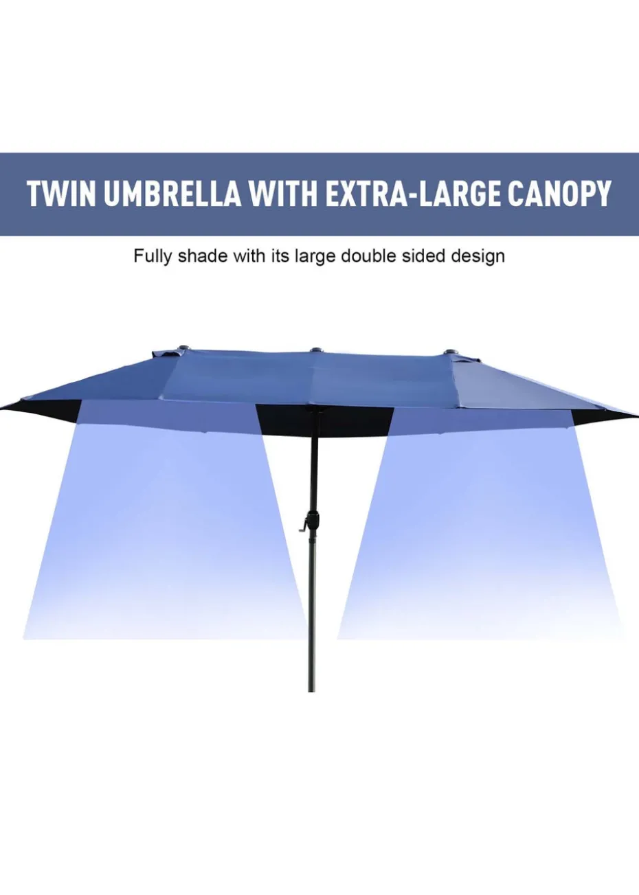 Outsunny Double-Sided Garden Parasol (4.6m) - NO BASE