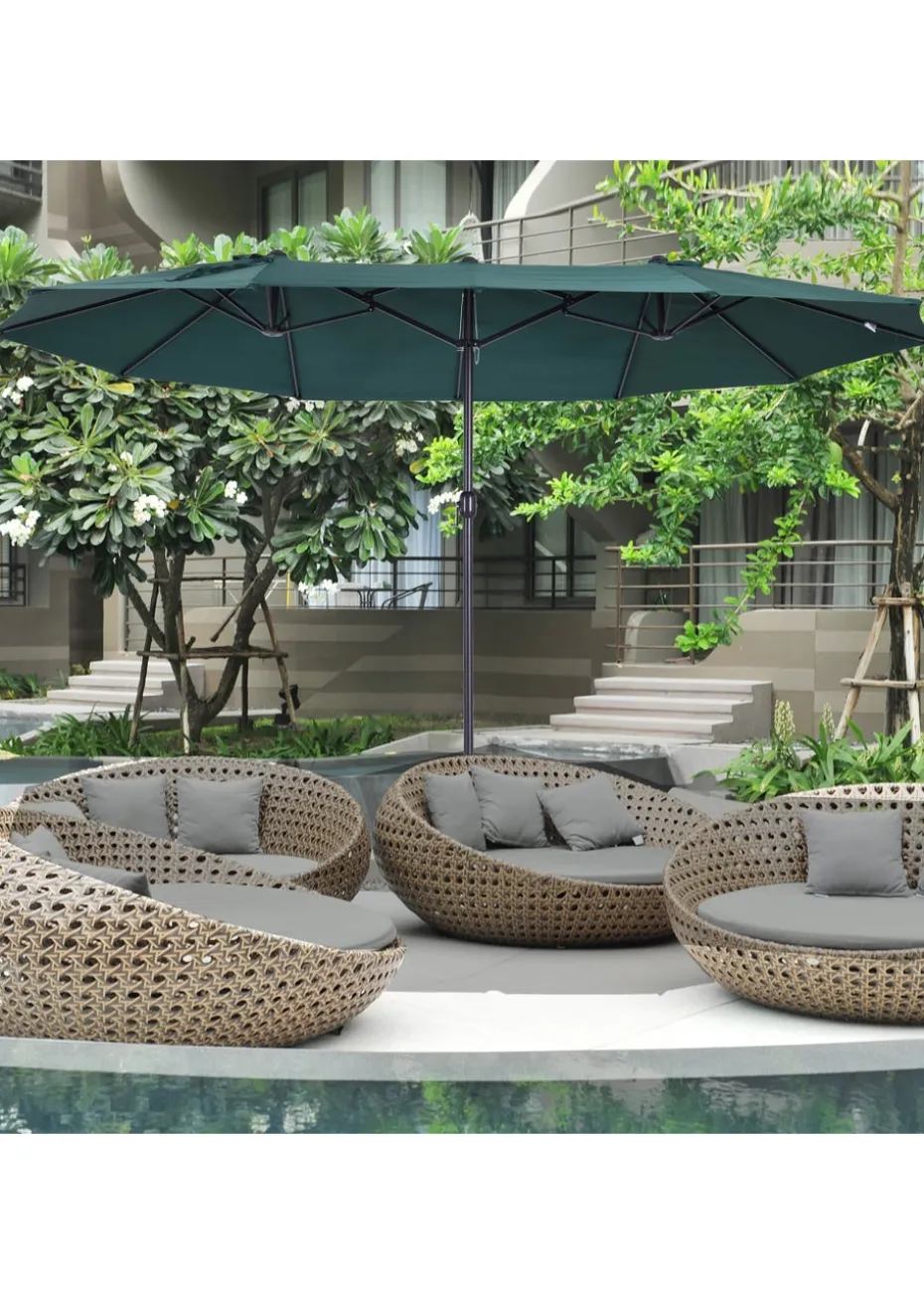 Outsunny Double-Sided Garden Parasol (4.6m) - NO BASE