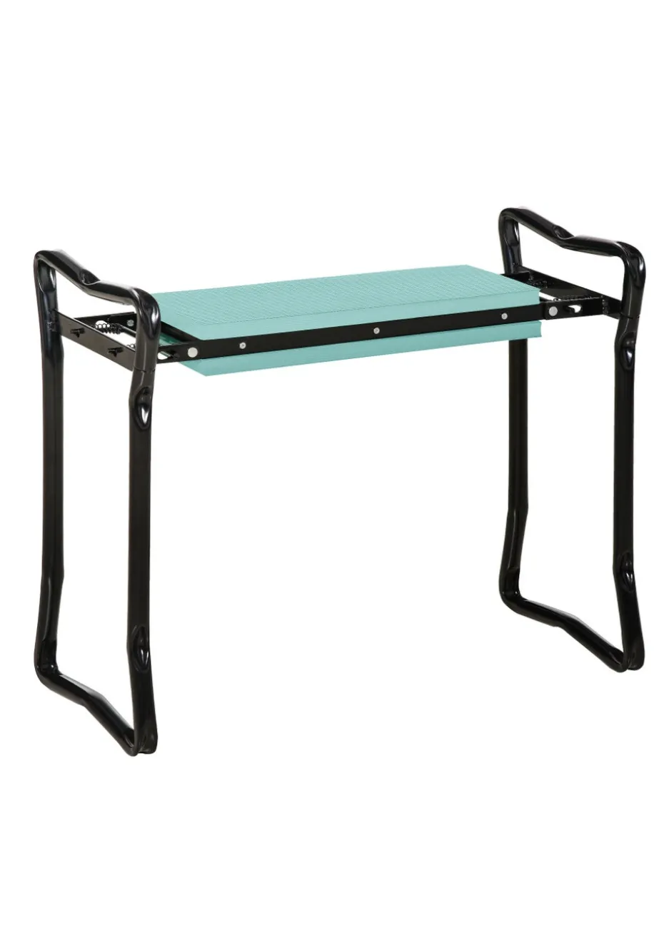 Outsunny 2-in-1 Garden Seat Kneeling Pad & Support Bench (58cm x 28cm x 49cm)