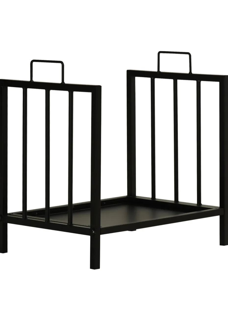 Outsunny Metal Firewood Log Holder Firewood Rack